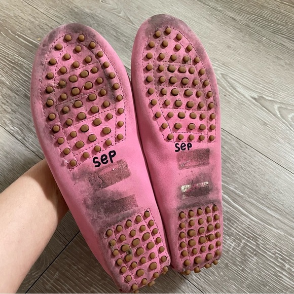 Jeffrey Campbell Pink Suede Leather Barbie Loafer Slip On Shoes Flats Size 38 - Picture 5 of 9